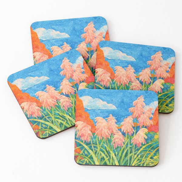Item preview, Pampa Grass in Rocky Scenery, Papercut Collage Childrens Book Illustration, designed and sold by SWSandraWechner.