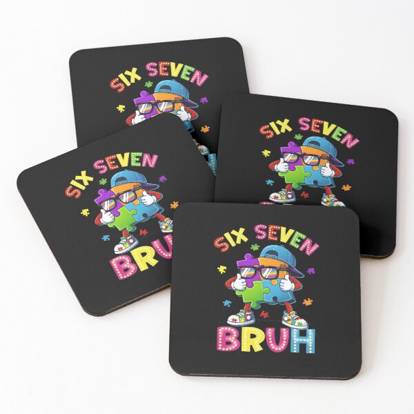 Item preview, Six Seven Bruh Cool Puzzle Piece Autism Awareness Mascot designed and sold by haitrieuic96.