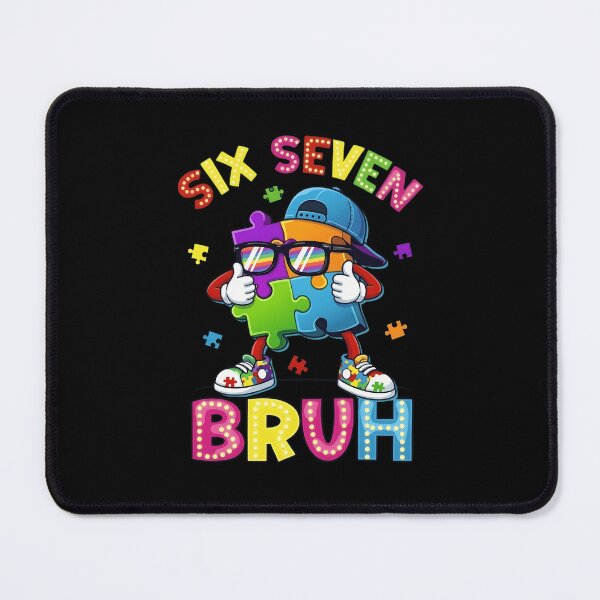 Item preview, Six Seven Bruh Cool Puzzle Piece Autism Awareness Mascot designed and sold by haitrieuic96.