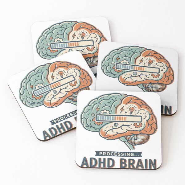 Item preview, ADHD Brain Retro Mid-Century Creative Mind Illustration designed and sold by urbinet.
