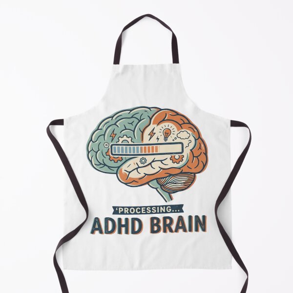 Item preview, ADHD Brain Retro Mid-Century Creative Mind Illustration designed and sold by urbinet.