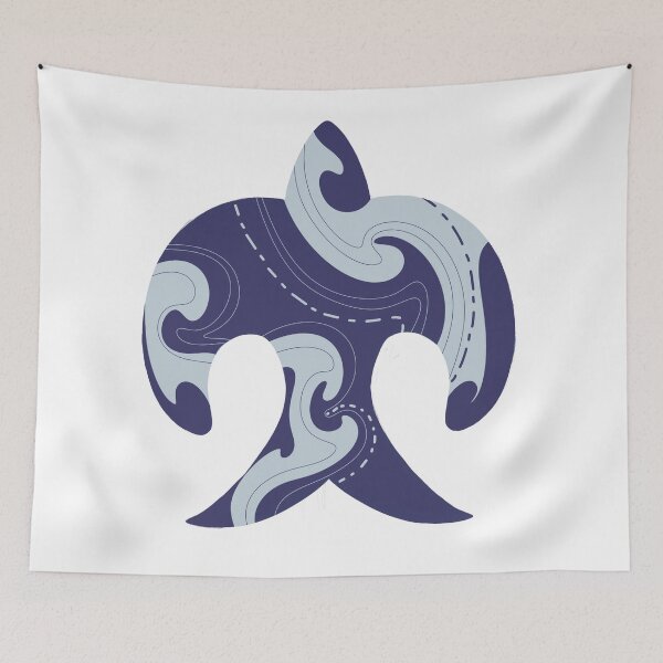 Item preview, Stylized Swallow Bird in Flowing Ornament Pattern designed and sold by aikdreams.