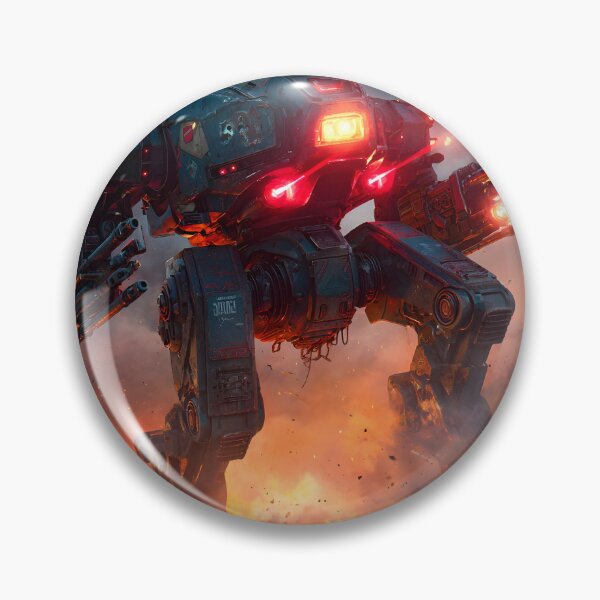 Item preview, Heavy Armored Battle Mech in Fiery War Zone designed and sold by MouradStudio.