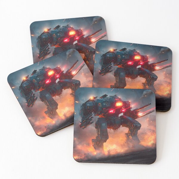 Item preview, Heavy Armored Battle Mech in Fiery War Zone designed and sold by MouradStudio.