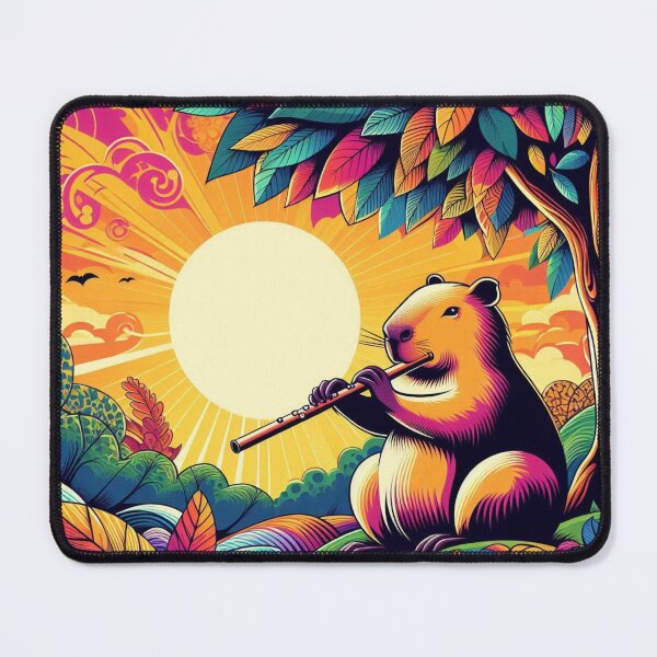 Item preview, "Psychedelic Capybara Flute" designed and sold by Dogandesighn.
