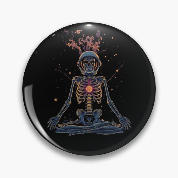 Item preview, Meditating Astronaut Skeleton With Solar Heart Design designed and sold by VantagePrints.