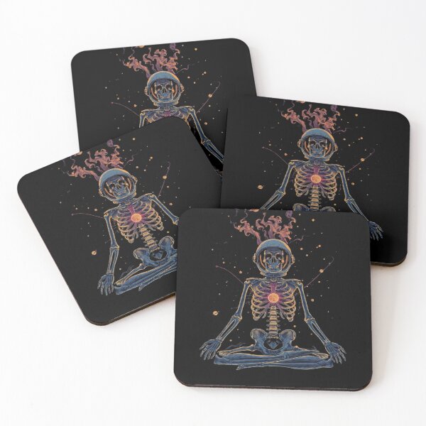 Item preview, Meditating Astronaut Skeleton With Solar Heart Design designed and sold by VantagePrints.