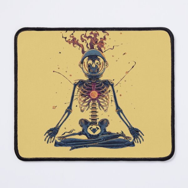 Item preview, Meditating Astronaut Skeleton With Solar Heart Design designed and sold by VantagePrints.