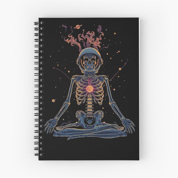 Item preview, Meditating Astronaut Skeleton With Solar Heart Design designed and sold by VantagePrints.