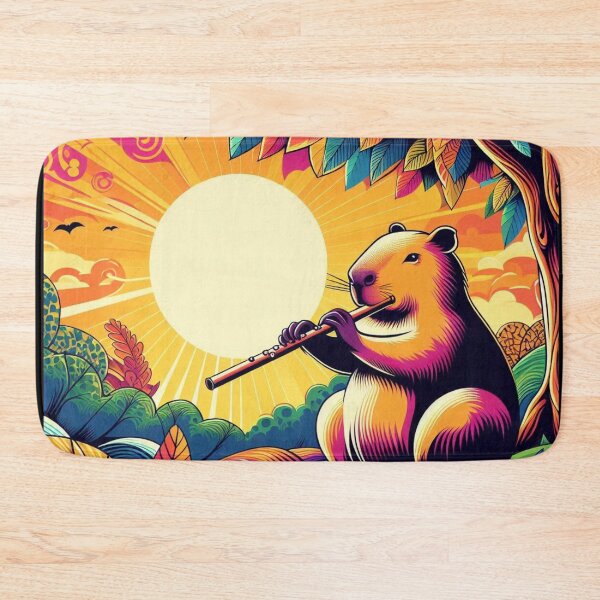 Item preview, "Psychedelic Capybara Flute" designed and sold by Dogandesighn.