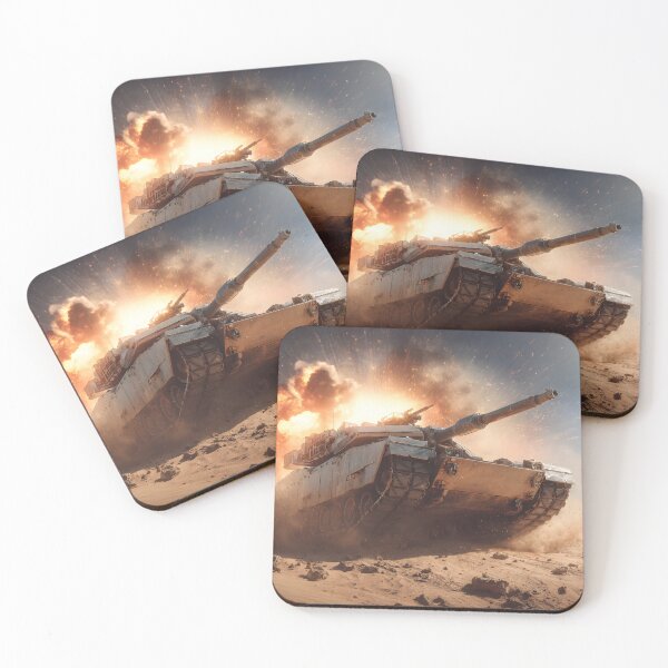 Item preview, Desert Warfare Main Battle Tank with Fiery Explosion designed and sold by MouradStudio.