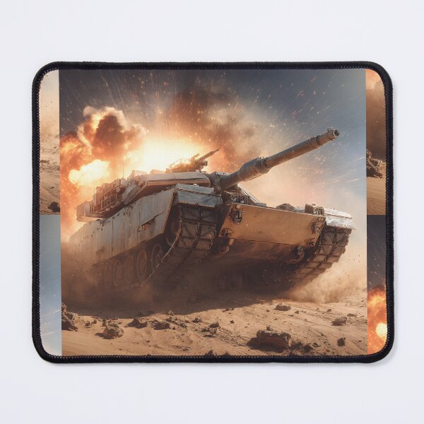 Item preview, Desert Warfare Main Battle Tank with Fiery Explosion designed and sold by MouradStudio.