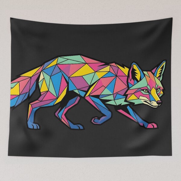 Item preview, Crouching Geometric Low Poly Pop Art Fox Illustration designed and sold by WalterAdd.