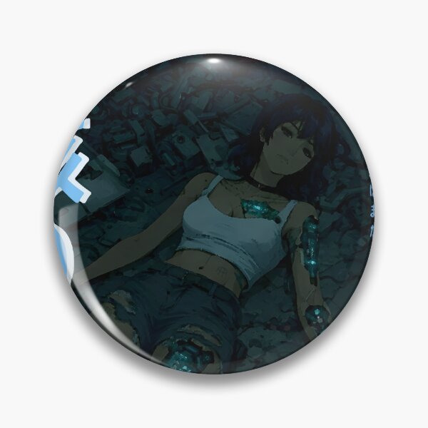 Item preview, Fallen Cyborg — Dark Sci-Fi Anime Girl Cyberpunk Japanese Art Print designed and sold by Timelyrelic.