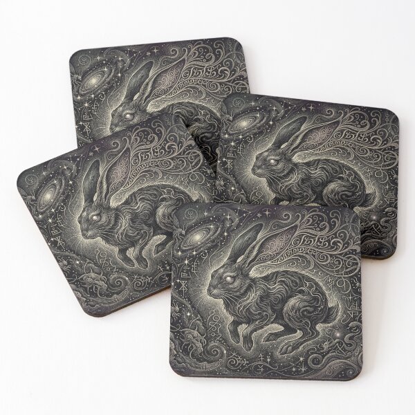 Item preview, Mystical Gothic Rabbit in Cosmic Darkness designed and sold by NecroScrolls.