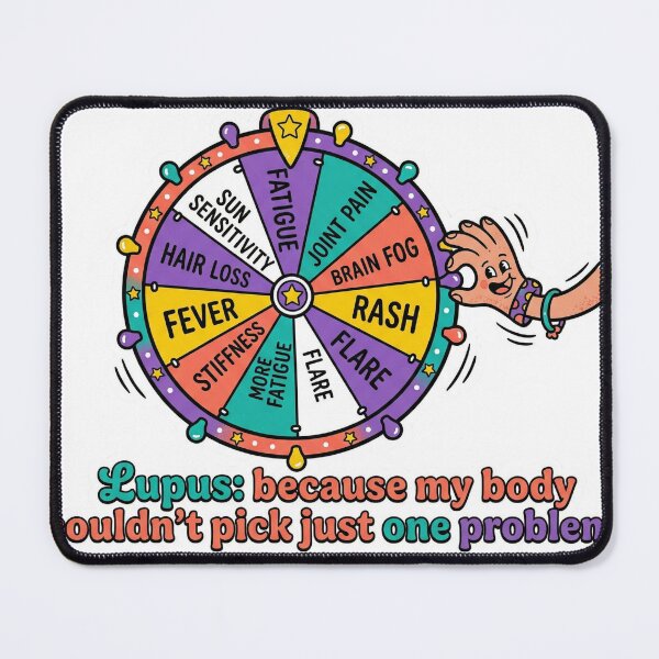 Item preview, Lupus Symptom Spin Wheel Funny Chronic Illness designed and sold by MiowandMolly.