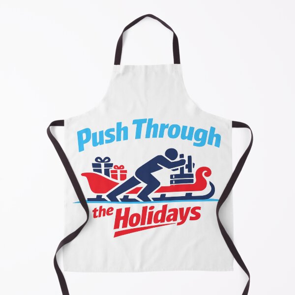 Item preview, Push Through The Holidays Christmas Fitness Gym Motivation designed and sold by FunFitLife Studio.