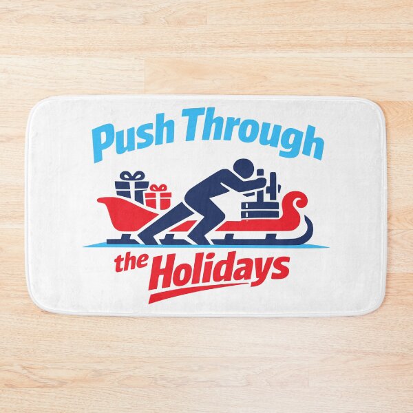 Item preview, Push Through The Holidays Christmas Fitness Gym Motivation designed and sold by FunFitLife Studio.