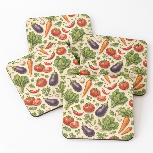 Item preview, The Healthy Living Patch: Organic Tomato, Eggplant & Carrot Kitchen Print designed and sold by OpenDreamArts.