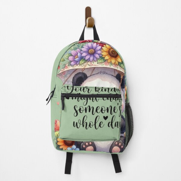 Item preview, Cute Panda with Floral Umbrella – Kindness Quote Aesthetic Illustration | Kawaii Animal Art designed and sold by QuietLines17.