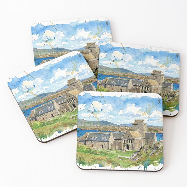 Item preview, Watercolour illustration of Iona  Abbey, Isle of Iona, Scotland designed and sold by davidelder.