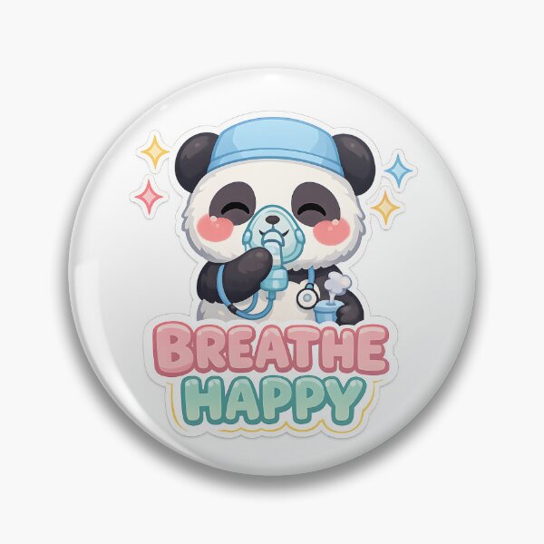 Item preview, Breathe Happy Panda Respiratory Therapist Cute RT Oxygen Mask Medical Gift designed and sold by ClinicalHubs.