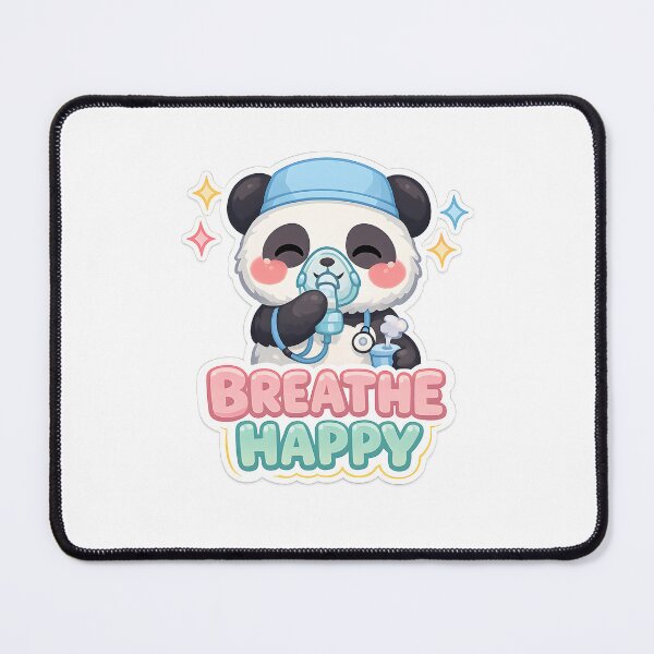 Item preview, Breathe Happy Panda Respiratory Therapist Cute RT Oxygen Mask Medical Gift designed and sold by ClinicalHubs.