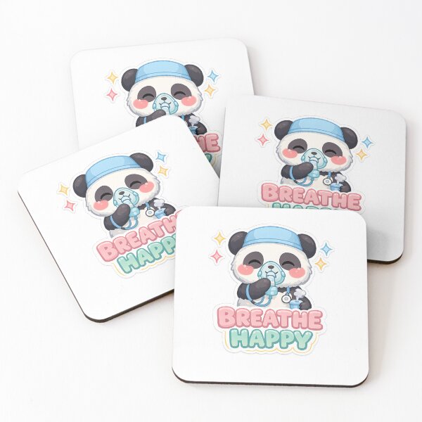 Item preview, Breathe Happy Panda Respiratory Therapist Cute RT Oxygen Mask Medical Gift designed and sold by ClinicalHubs.