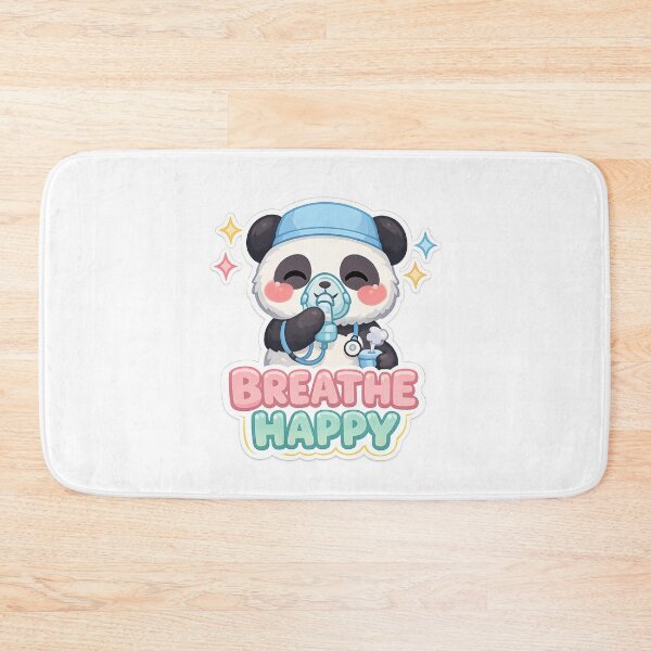 Item preview, Breathe Happy Panda Respiratory Therapist Cute RT Oxygen Mask Medical Gift designed and sold by ClinicalHubs.