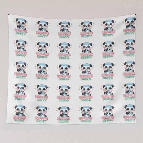 Item preview, Breathe Happy Panda Respiratory Therapist Cute RT Oxygen Mask Medical Gift designed and sold by ClinicalHubs.