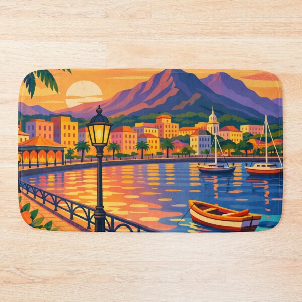 Item preview, port louis mauritius travel poster designed and sold by MatthewHeights.