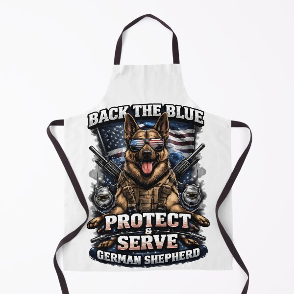 Item preview, Back The Blue Protect And Serve German Shepherd Police Dog Patriotic Support Design designed and sold by Nixora.