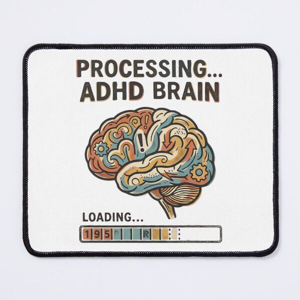 Item preview, ADHD Brain Loading Vintage Retro Neurodivergent Design designed and sold by urbinet.