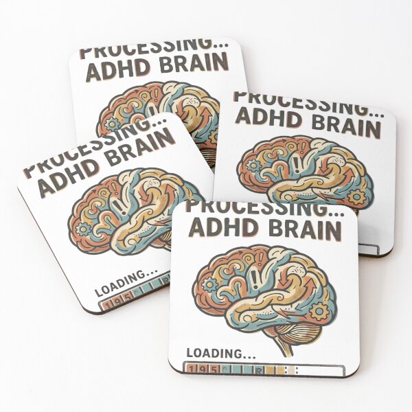 Item preview, ADHD Brain Loading Vintage Retro Neurodivergent Design designed and sold by urbinet.