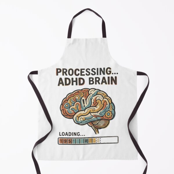 Item preview, ADHD Brain Loading Vintage Retro Neurodivergent Design designed and sold by urbinet.
