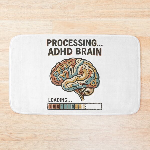 Item preview, ADHD Brain Loading Vintage Retro Neurodivergent Design designed and sold by urbinet.