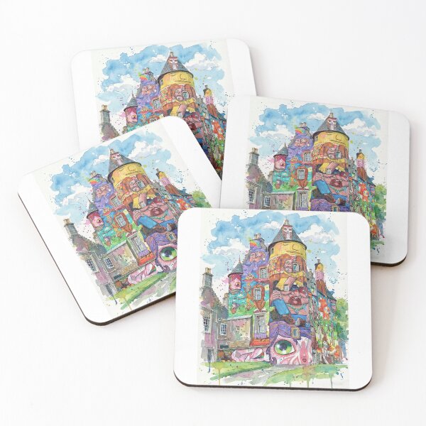 Item preview, Watercolour illustration of Kelburn Castle, Ayrshire, Scotland designed and sold by davidelder.