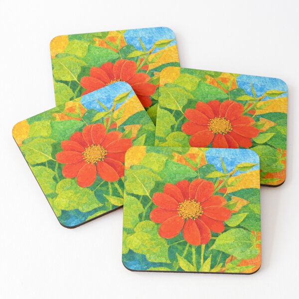 Item preview, Zinnia, Wild Flower, Papercut Collage Childrens Book Illustration, designed and sold by SWSandraWechner.