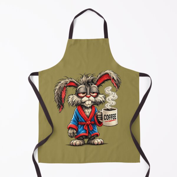 Item preview, Grumpy Bunny Needs Coffee Funny Design designed and sold by Gezonde-Voeding.
