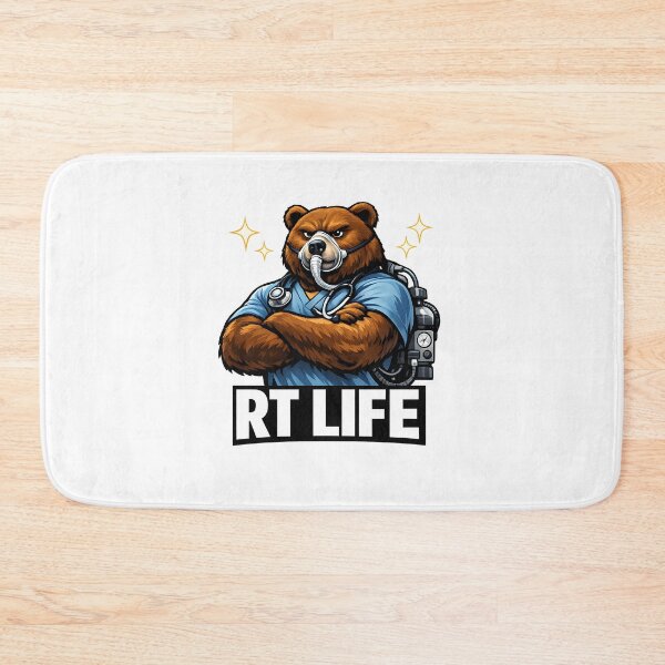 Item preview, Respiratory Therapist Bear Oxygen Mask RT Strong Medical ICU Healthcare Design designed and sold by ClinicalHubs.