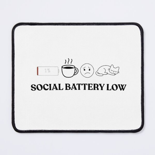 Item preview, SOCIAL BATTERY LOW- INROVERT MOOD TSHIRT designed and sold by Tgbclb.