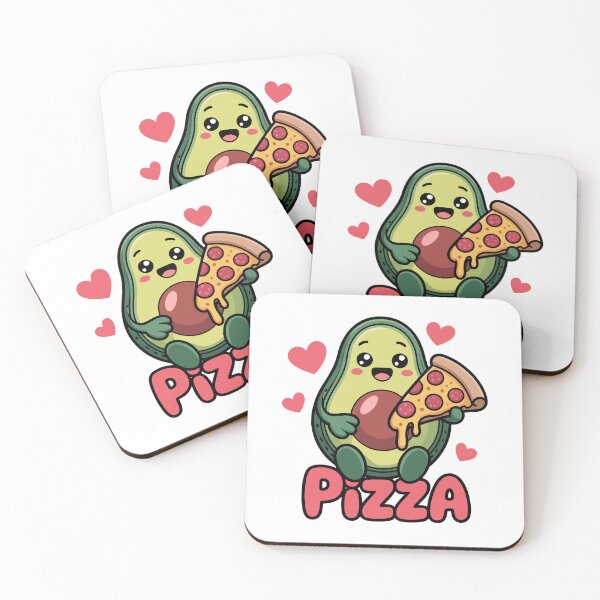 Item preview, A cute sweet avocado eating pizza designed and sold by jkrphoto.