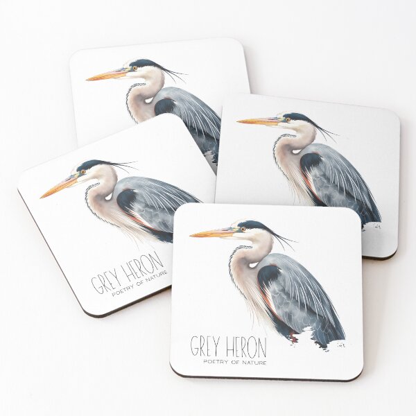 Item preview, Great Grey Heron – Elegant Bird Wildlife Illustration designed and sold by ArcticFoxStudio.