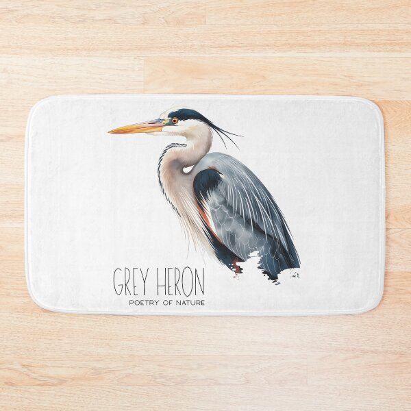 Item preview, Great Grey Heron – Elegant Bird Wildlife Illustration designed and sold by ArcticFoxStudio.