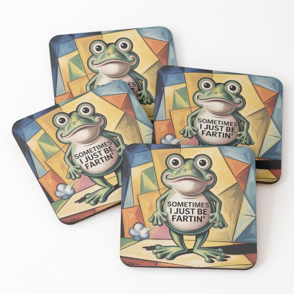 Item preview, Cubist Frog with Flat Feet and Gas Cloud designed and sold by Bloomkept.