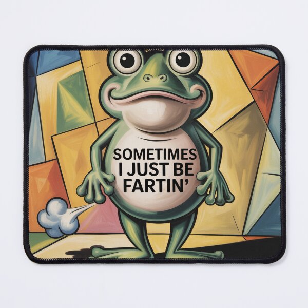 Item preview, Cubist Frog with Flat Feet and Gas Cloud designed and sold by Bloomkept.