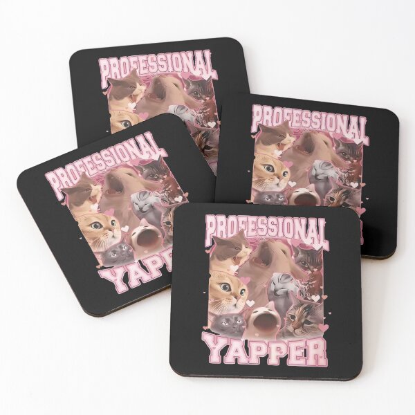 Item preview, Professional Yapper Cat Meme - Pink Retro Collage designed and sold by MOFAPPAREL.