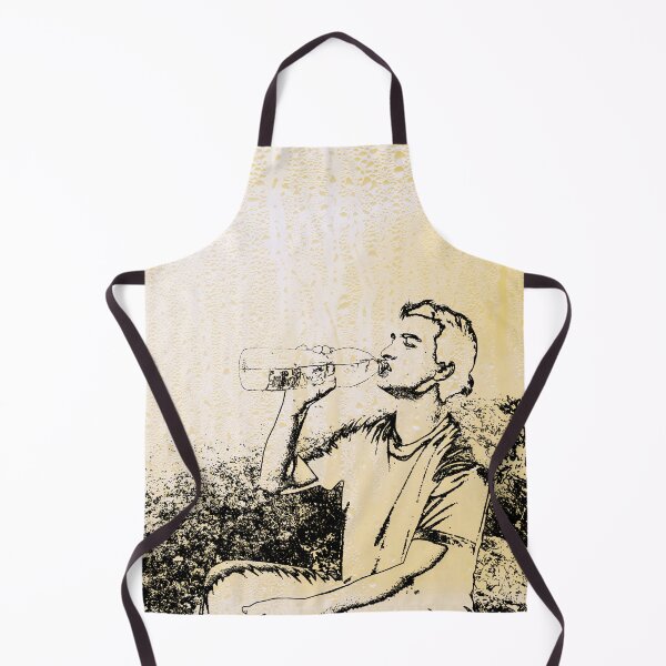 Item preview, It's hot! A young man is drinking water from a bottle. designed and sold by Alan-David.