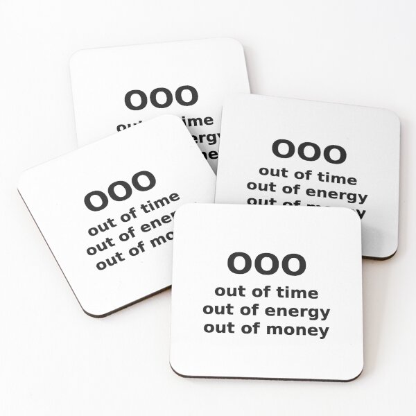 Item preview, OOO Out Of Time Energy Money Funny Tee designed and sold by low battery meme design.