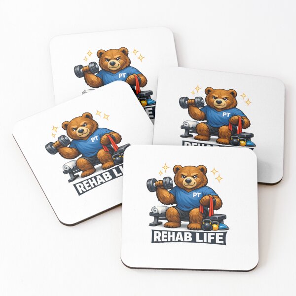 Item preview, Rehab Life Physical Therapist Bear PT Workout Recovery Strength Therapy Design designed and sold by ClinicalHubs.